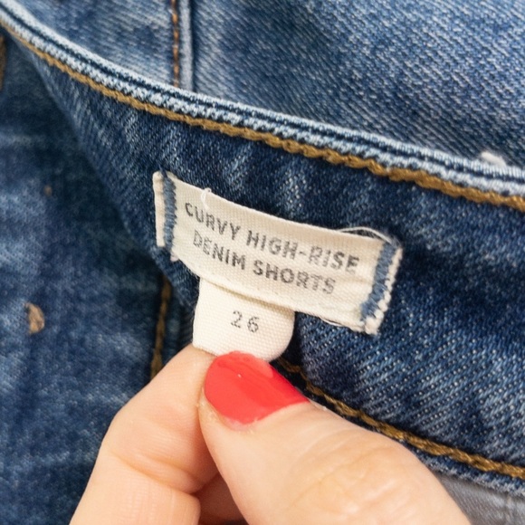 Madewell Curvy High Rise Denim 4 Inch Inseam Shorts - Picture 7 of 8